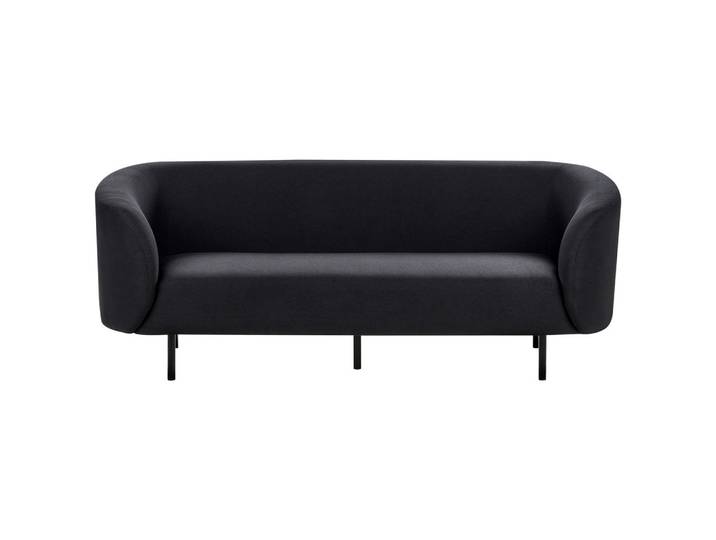 3-SITZER-SOFA Stoff schwarz Loen