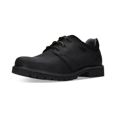 Schnürschuh SALAMANDER "Pegau Comfort Tex", Herren, Gr. 43, Textil, schwarz, Leder, Schuhe Schnürschuh, Halbschuh mit Waterproof-Ausstattung