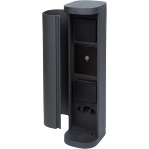 Bold Gartensteckdose Volo WIFI, feste Montage, 2-fach, aus Aluminium, für außen, ohne Zuleitung