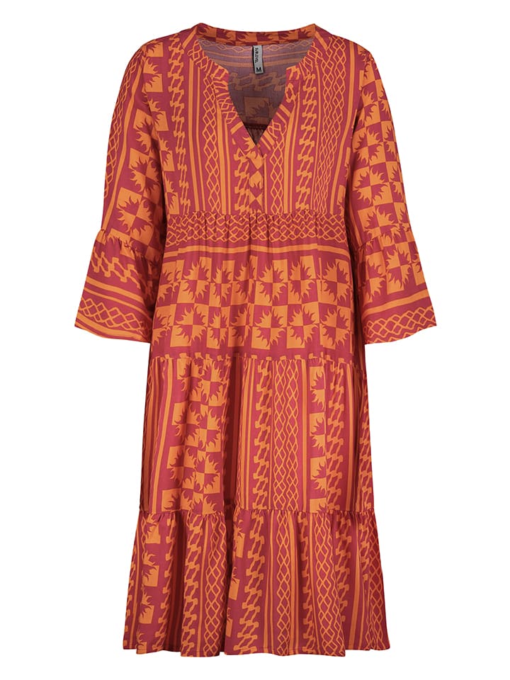 Sublevel Kleid in Orange/ Beere - S