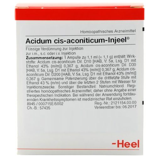 Acidum CIS-aconiticum Injeel Ampullen 10 St