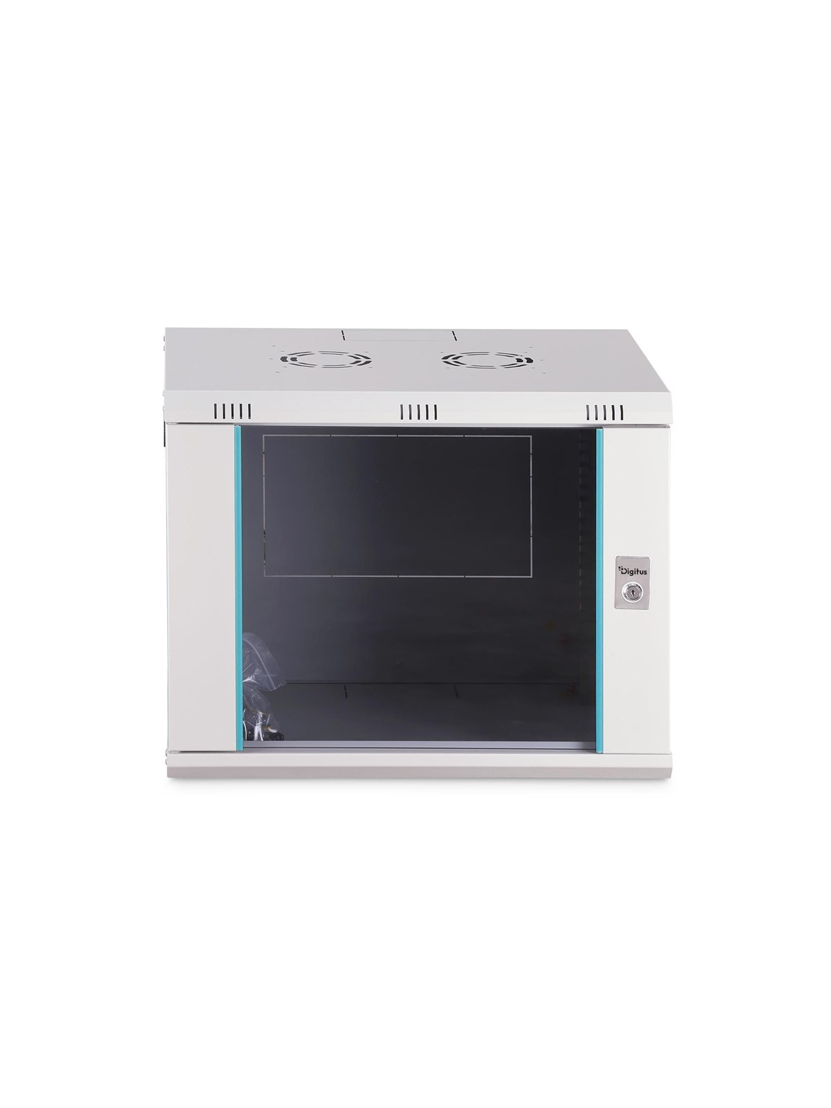 DIGITUS DN-37104 - 9U Wall-Mounted Cabinet | 600x450mm | Glass Door | Unmounted