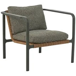 Gartensessel Motty Nordic Green/Teddy Verde - Aluminium & Polyrattan, inkl. Kissen
