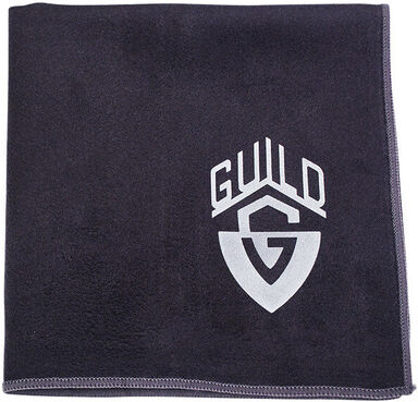 Guild Polishing Cloth Schwarz mit einem bestickten Rand für lange Haltbarkeit