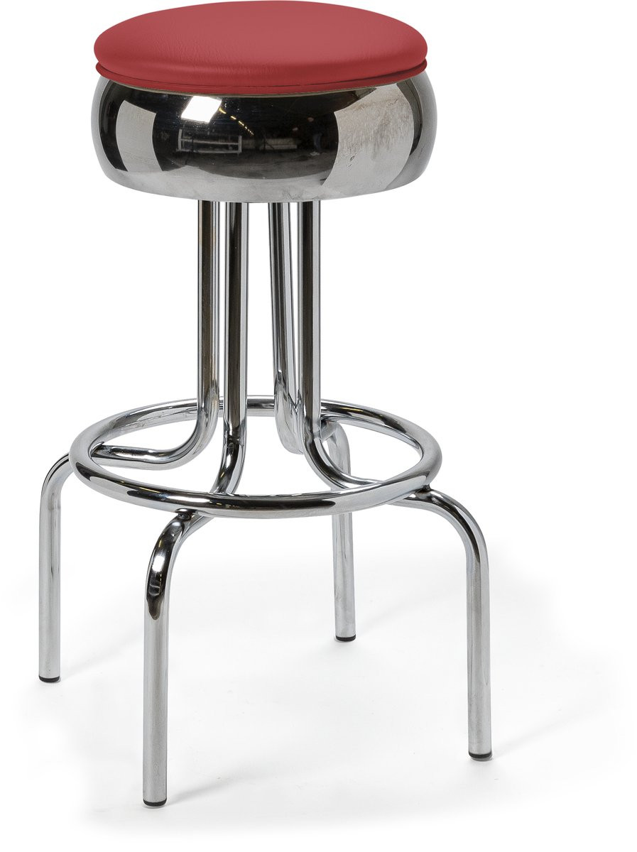 Airline Barstool 77 MP Stacks Chrome met imitatieleer