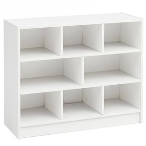 Wohnling Bücherregal WL5.819, weiß, aus Holz, 8 Fächer, 80 x 68,5 x 29,5cm