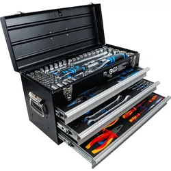 BGS 3350 Elektriker Werkzeugkoffer aus Metall mit 3 Schubladen 147 Werkzeuge