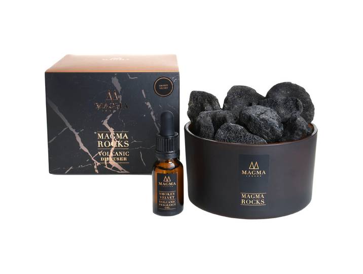 MAGMA LONDON Magma Rocks Raumduft Smokey Velvet 15ml braun - Material: Glas/Lavastein