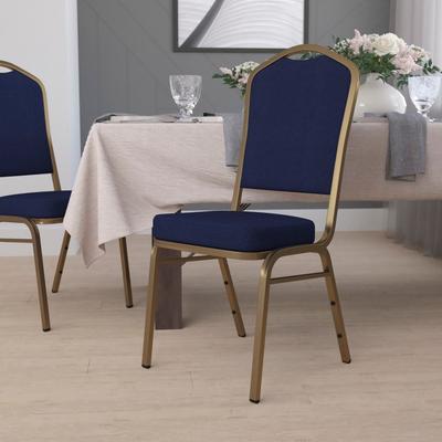 Lancaster Home "4 Pack Crown Back Stacking Banquet Chair - 20.25""D x 17.25""W x 38""H"