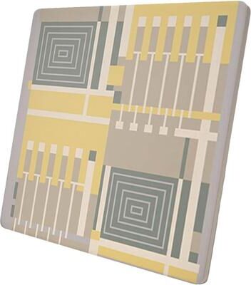 CounterArt "Taliesin Line IV Design on 8"" Square Stone Trivet"