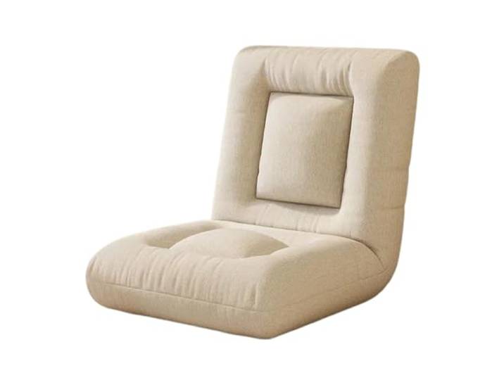 Xumh2024-3 Sitzsack Lazy Sofa, Tatami-Schlafzimmer, Erkerfenster, Bett, Rückenlehne, Stuhl, faltbar, einzelnes Liegekissen(Weiß)