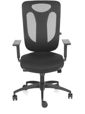 Topstar Bürostuhl PRO NET 100, Synchronmechanik, ohne Armlehnen, neue High-Tech Netz-Lehne, schwarz/schwarz