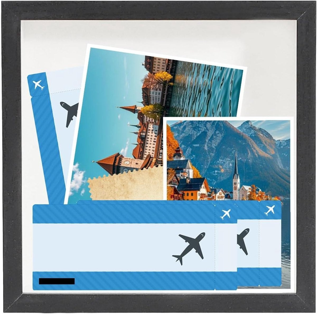 Herinneringen Box Geheugen Display Zwart - 16 x 16 x 5.2 cm