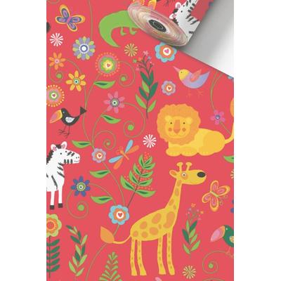Geschenkpapier Gamba rot (Rolle, 70 cm)