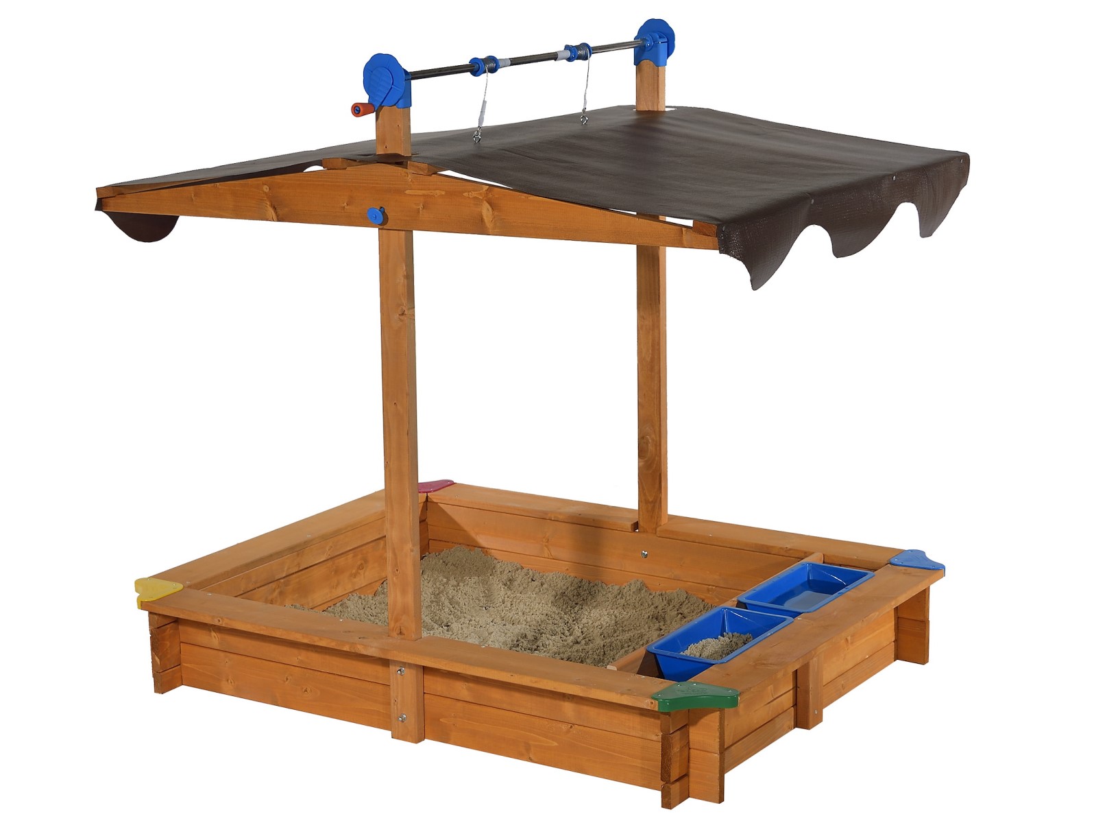 XXXGASPOSPORTARTIKELGMBH Sandkasten mit Dachlift Lea 137x105x120 cm 16886131