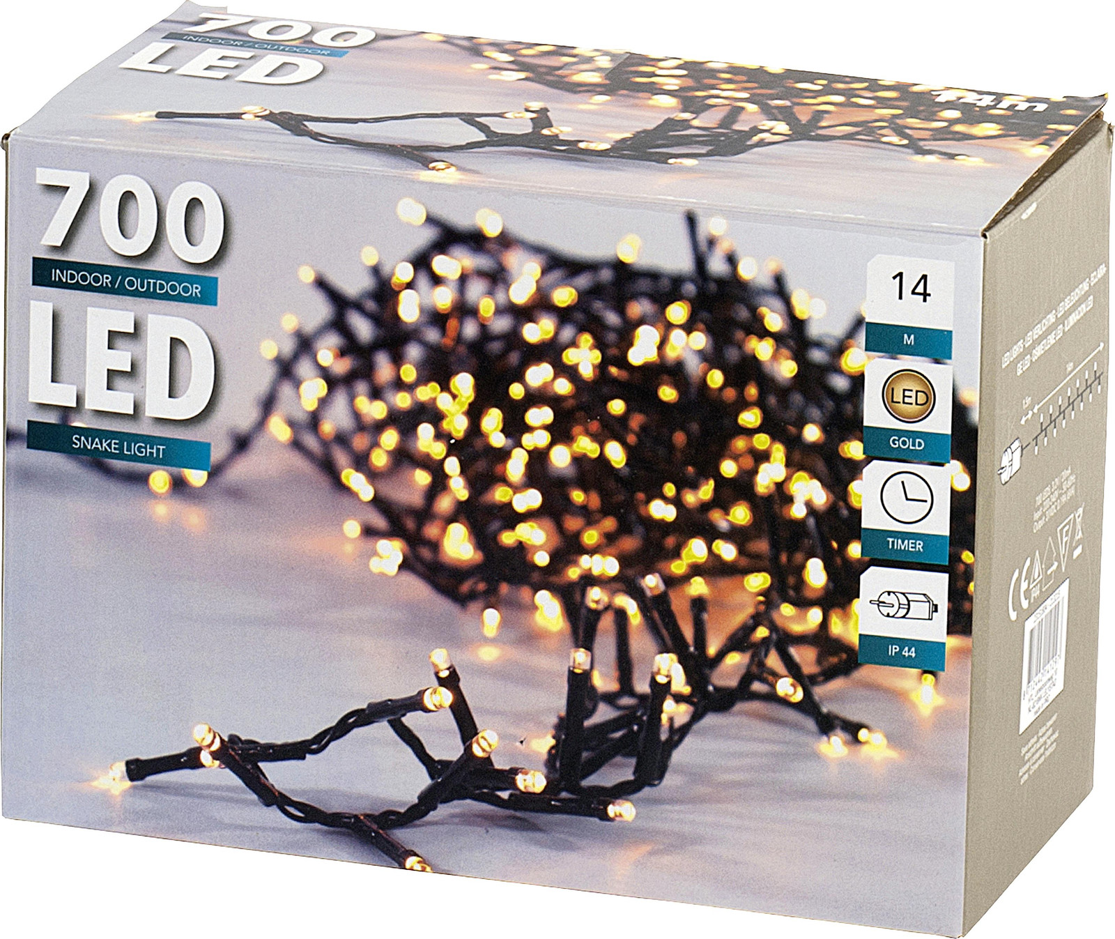 LED-lichtslingering Slang voor binnen- en buitengebruik, zwart