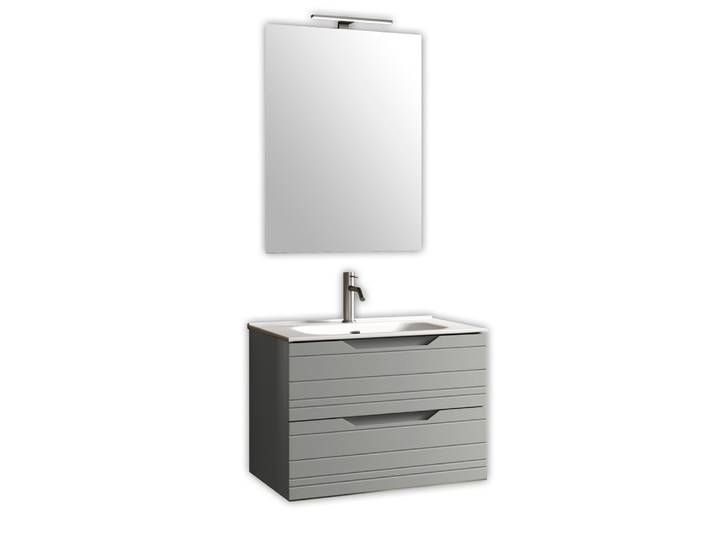 Composition de salle de bain 4 pièces en MDF gris
