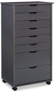 Linon Home Decor Linon Bridgton Tall Storage Roll Cart