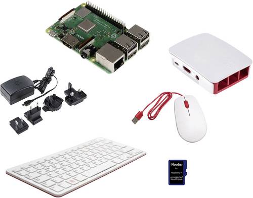 Raspberry Pi Desktop Kit 2 B 1GB 4 x 0.9GHz inkl. Tastatur, inkl. Maus, inkl. Noobs OS, inkl. Netzteil, inkl. Gehäuse, inkl