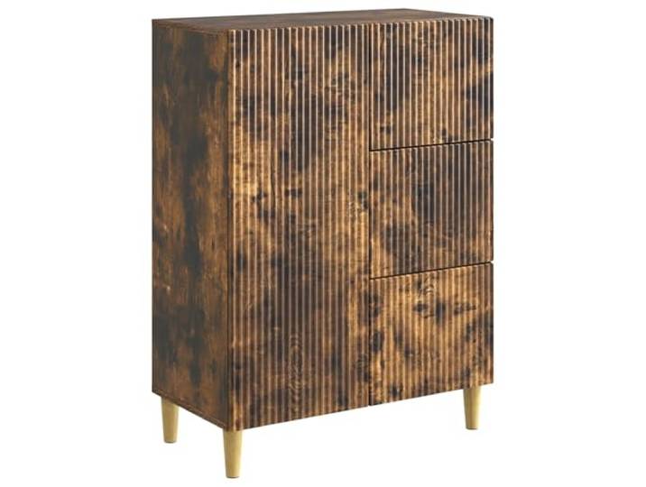 Kaorsrow Sideboard Geräucherte Eiche 66x34,5x90cm Holzwerkstoff Kompakter Schrank im Vintage-Design mit 3 Schubladen und Pendeltür für Ihr Wohnzimmer oder Essbereich.