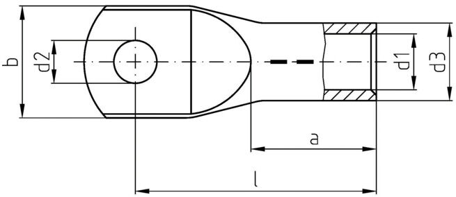 Intercable Cosse à sertir ICD1208 120 mm² M8 zinguée (180142)