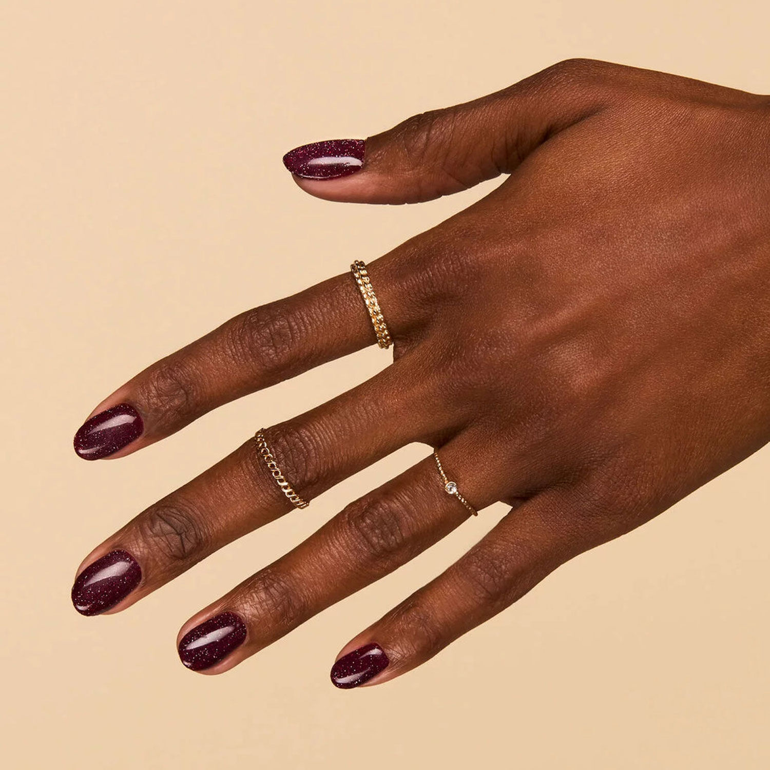 SEMILAC UV Gel Nail Polish No.393 Sparkling Black Cherry 7ml