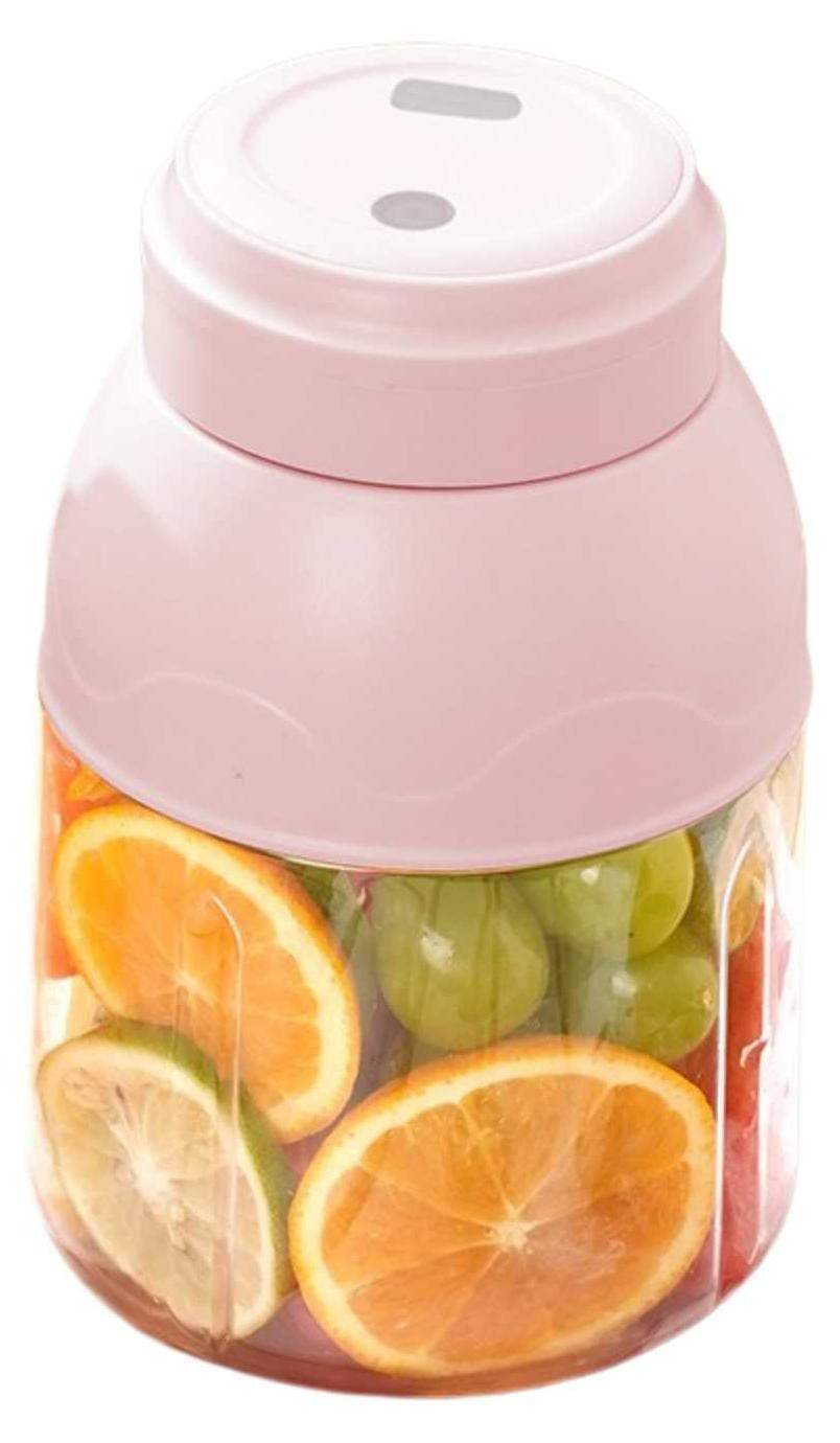 Zimilo Compacte Draagbare Elektrische Sapcentrifuge en Smoothie Maker, 800 ml, 150W, Roze