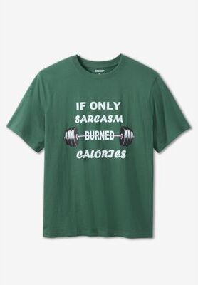 Men's Big & Tall KingSize Slogan Graphic T-Shirt by KingSize in Sarcasm (Size L)