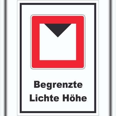HB-Druck Begrenzte lichte Höhe über Wasserspiegel Aufkleber mit Symbol und Text A1 (594x841mm)