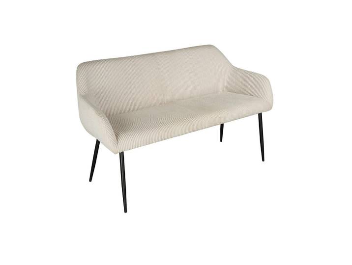 Xora Sitzbank, Schwarz, Creme, Metall, 2-Sitzer, 140x84x65 cm, Esszimmer, Bänke, Sitzbänke