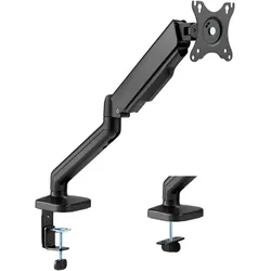 Gelenkige Tischhalterung für 1 Monitor, VESA 75x75 / 100x100, bis 9 kg, schwarz
