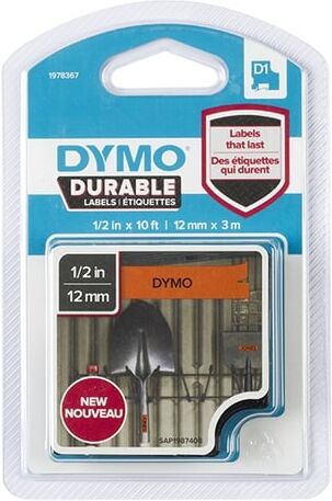 Dymo 1978367 cinta negro sobre naranja 12mm