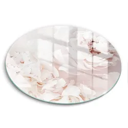 GLASPLATTE Ø 40 cm Pastell Pfingstrosen
