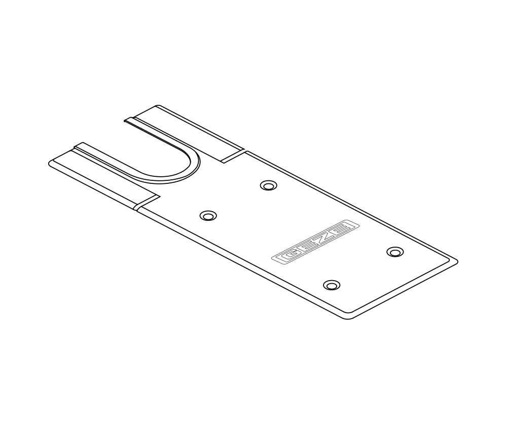 Deckplatte GEZE TS 500 NV, Edelstahl 102127