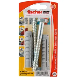 Fischer 2x Dübel SX 14x70 S mit Schraube - 30190 Auslauf