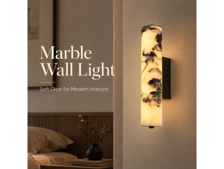 Applique murale en marbre italien pour chambre à coucher chevet noir moderne luxe pierre naturelle applique murale salon couloir décor applique murale