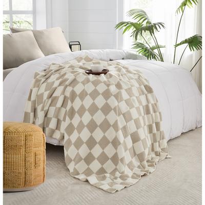 Truly Soft Cozy Checkerboard Reversible 50x70 Throw