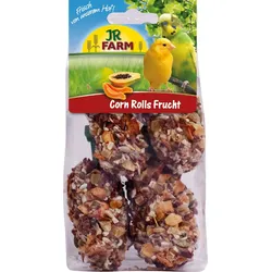 JR FARM Birds Corn Rolls Frucht mit Halter (4 Stück) 90g Vogelsnack