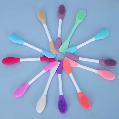 Inspired Deals Dual Head Silicone Face Mask Brush Set For Clean Mask Application pink