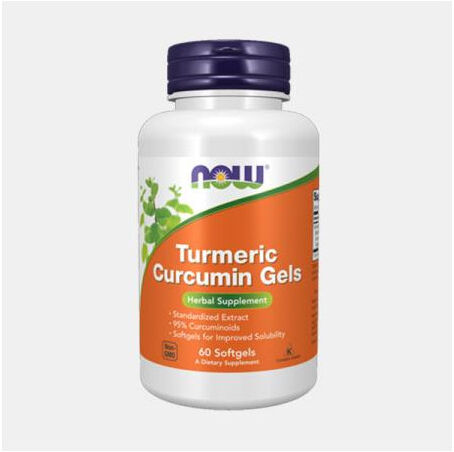 NOW TURMERIC CURCUMIN GELS 60 CAPSULAS