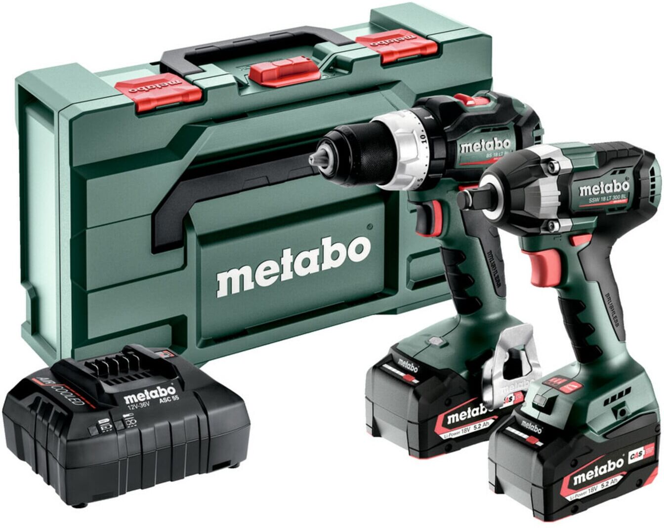 Metabo Akku Combo Set 2.9.3 18V BS 18 LT BL + SSW 18 LT 300 BL; metaBOX 145 L (685203000)