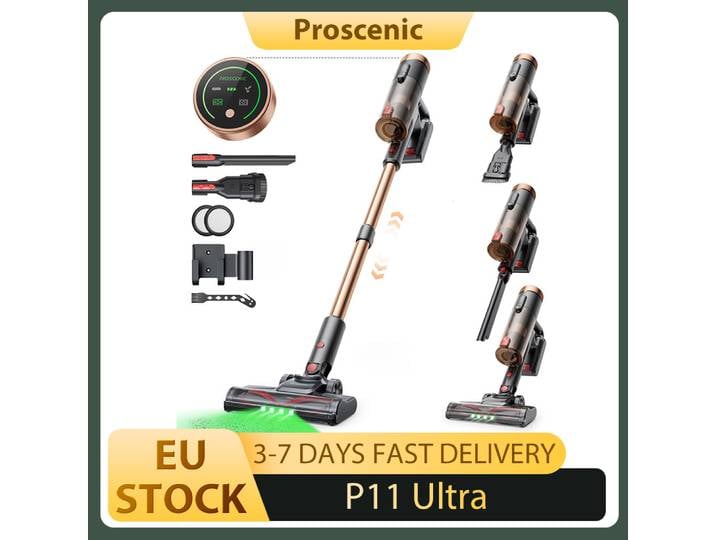 Proscenic P11 Ultra aspirateur à bâton sans fil 40KPa aspiration Anti-emmêlement brosse télescopique léger aspirateur à bâton