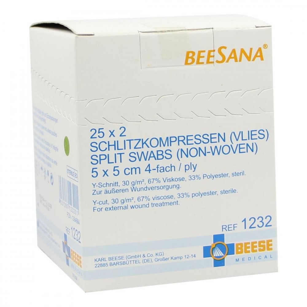 Meditrade GmbH Schlitzkompressen Vlies 5x5cm 4fach st.1232 01364684