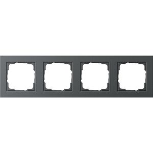Gira Steckdosenrahmen 021423, E2, System 55, 4-fach, anthrazit