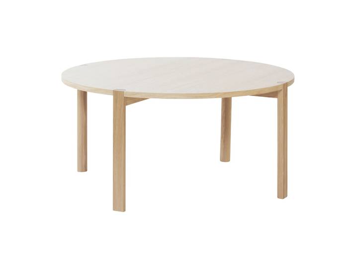 1898 Table basse Anton Ø90 cm Chêne pigmenté blanc
