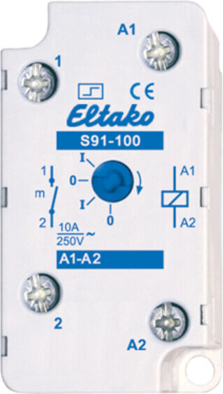 Eltako Interrupteur à impulsion pour encastré/surface 1S 10A S91-100-12V (91100011)