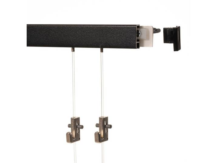 SOFT-RAIL Bilderschienenset Galerieschiene 9 Meter (6 x 1,5 m) COMFORT, Wandmontage, inkl. Montagematerial, Seile und Haken