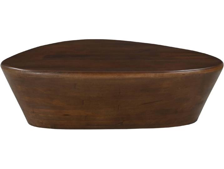 SIT Couchtisch Venedig aus Mango massiv mit dreieckiger Tischplatte (1-St), Geometrisches Design mit großer dreieckiger Massivholzplatte