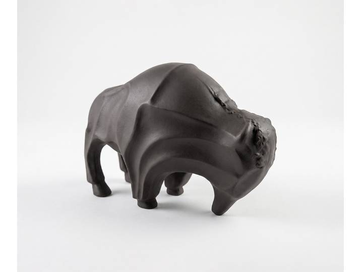 Figurine Taurus l12 x P28 x H18 cm Aluminium Basalt Moulée