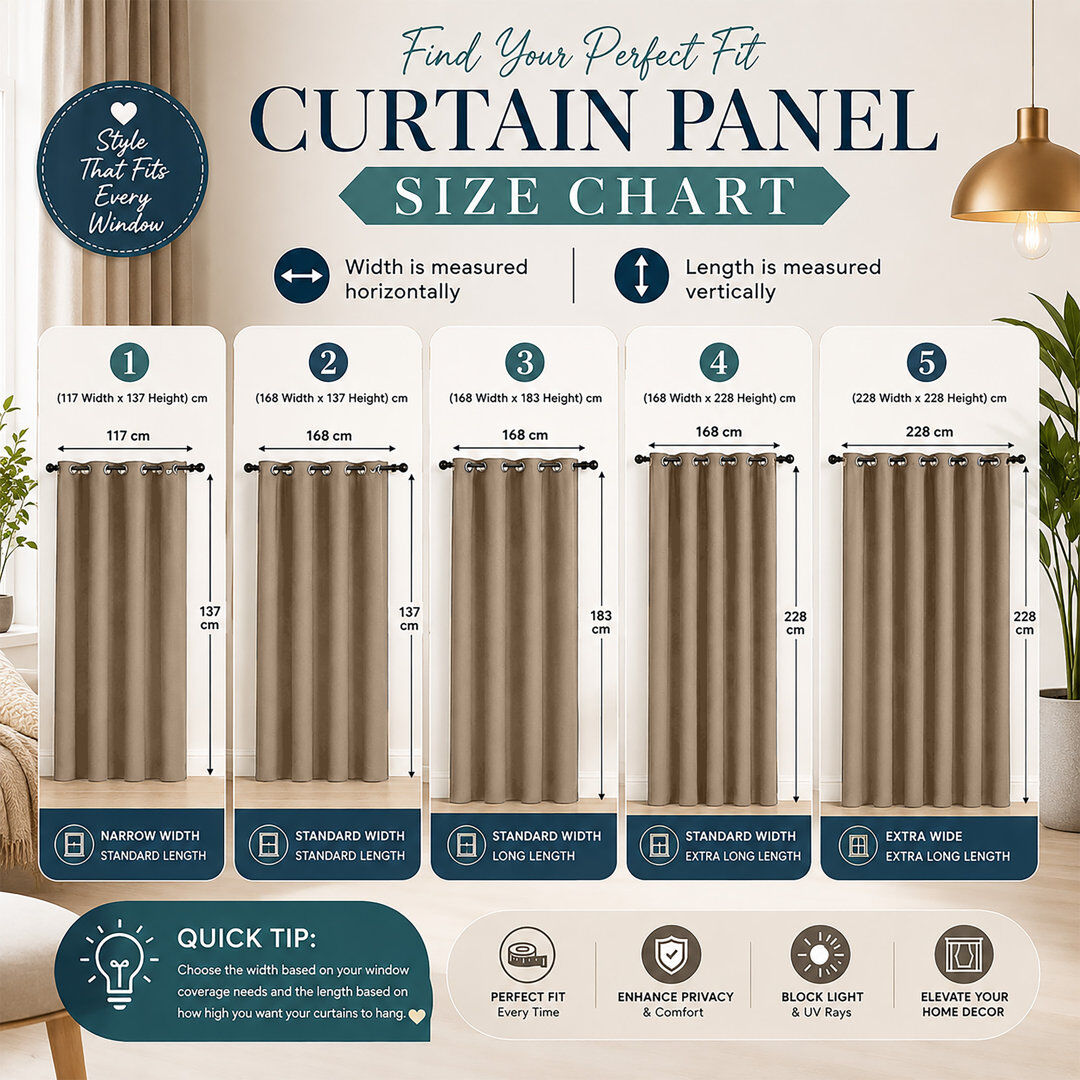 Fairmont Park Myron Heavy Crushed Velvet Eyelet Room Darkening Thermal Drape Curtains Beige 228cm Width x 228cm Drop